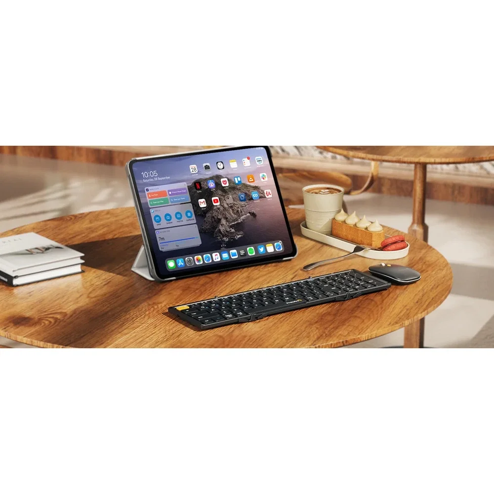 ProtoArc XKM01 Mini Foldable Bluetooth Keyboard Mouse Combo Case